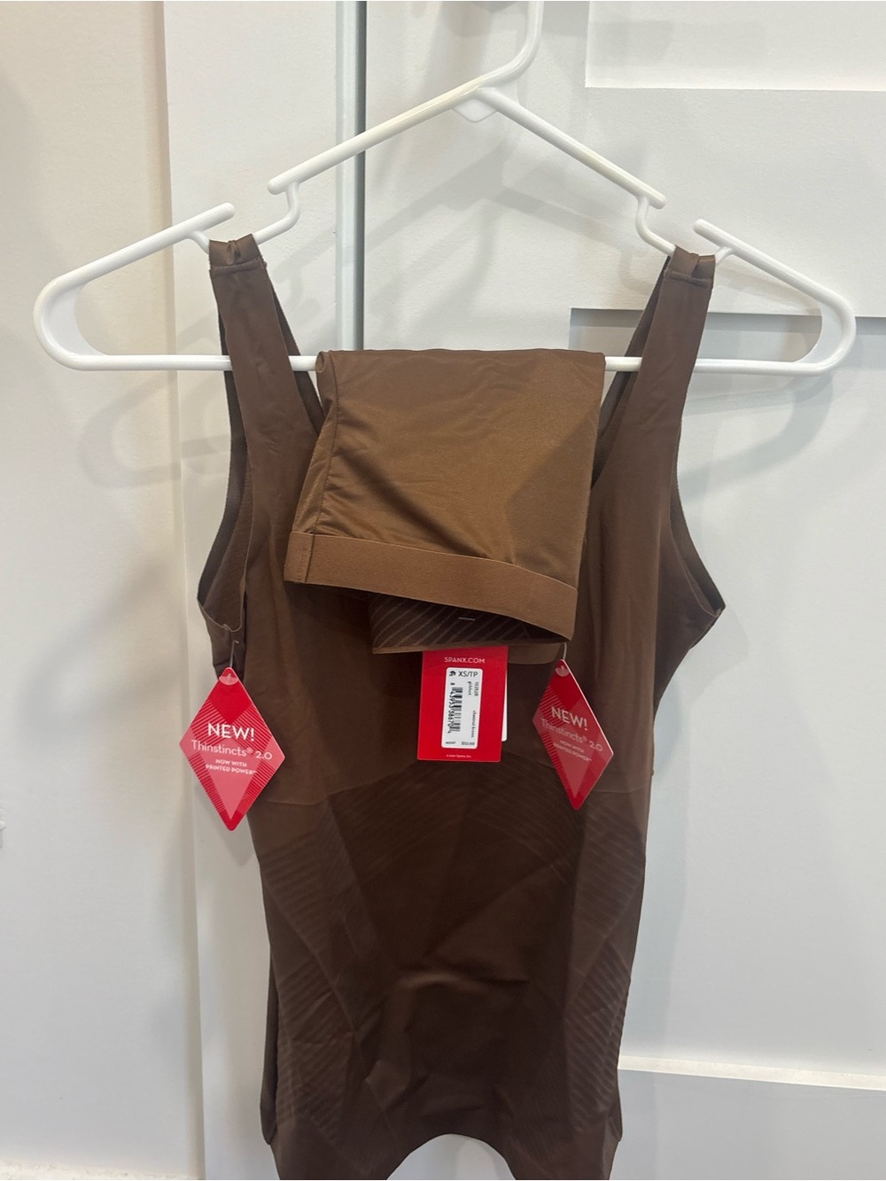 Spanx Shapewear Camisole & girl short set Chestnut Brown Size XS NEW